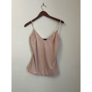Express Design‎ Studio Pink Cami Top Lace Trim Sleeveless Blouse